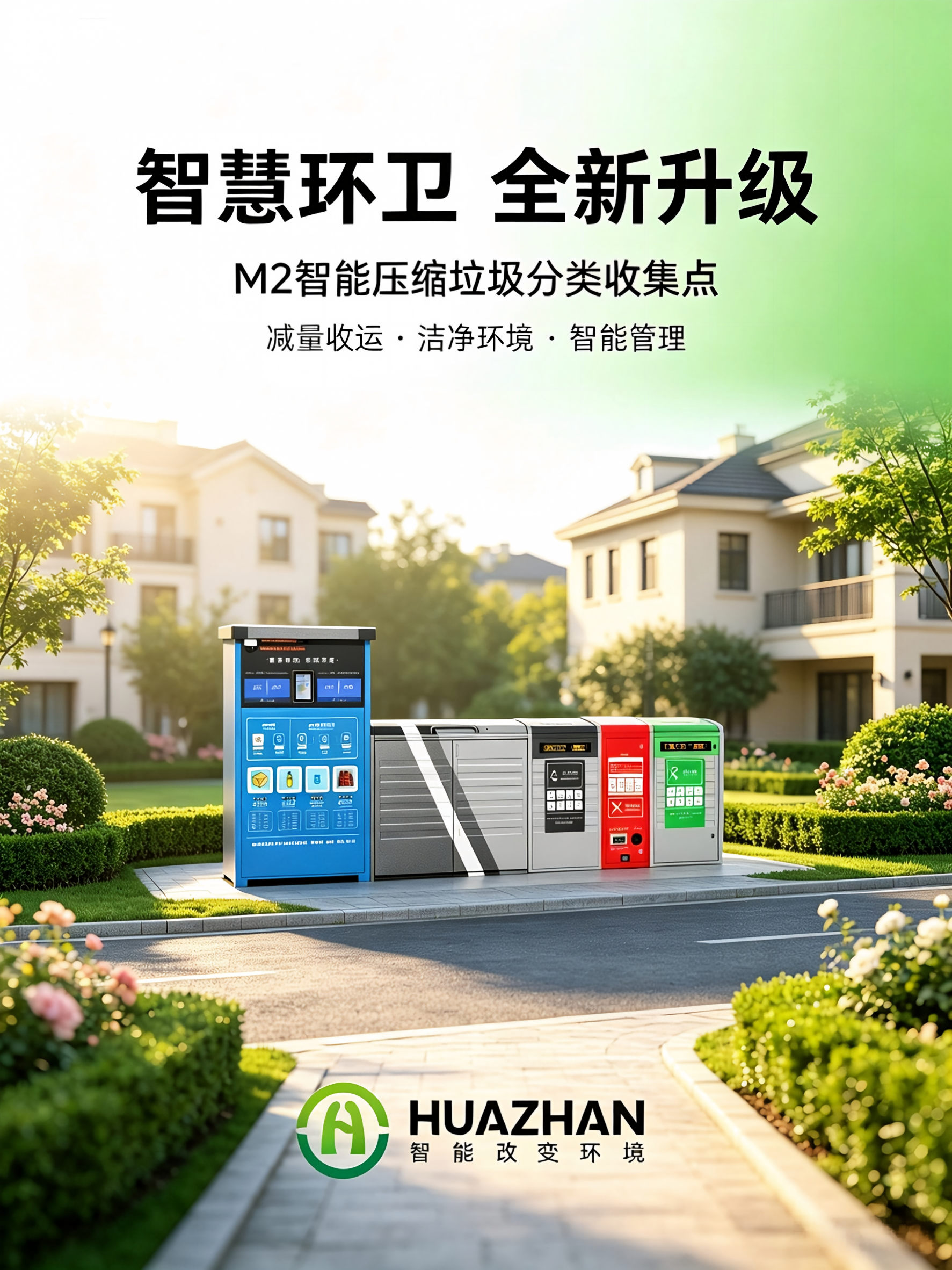 华展智能 | 新一代智能压缩垃圾分类回收方案